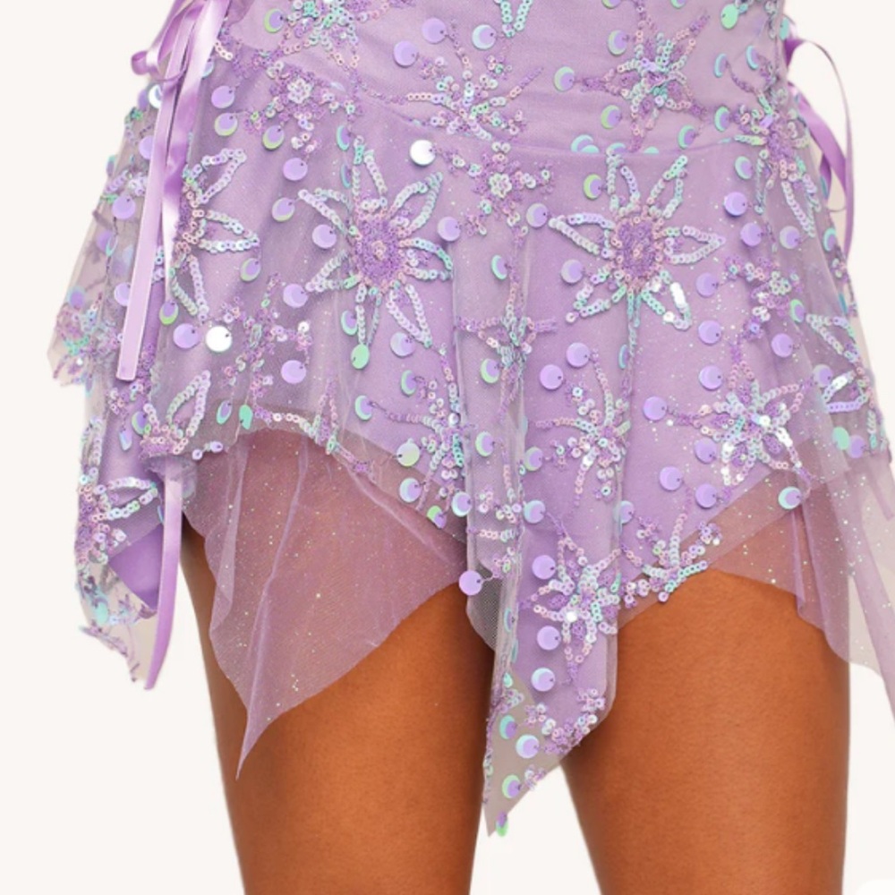 Lavender Sequin Floral Fairy Skirt Set - Picture 1 of 2
